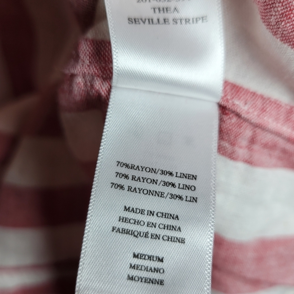 Rails Seville Striped Tie-Front Cropped Button-Down Size Medium - Picture 11 of 12